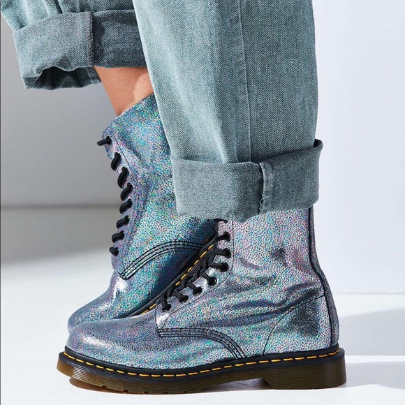 Dr. Martens Shoes - NEW Dr Martens Pascal Leather Boot Iridescent Gray